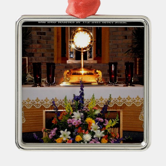 HOLY EUCHARIST - HOLY COMMUNION METAL TREE DECORATION (Front)