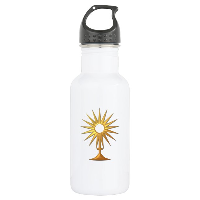 Holy Eucharist in golden Monstrance 532 Ml Water Bottle (Front)
