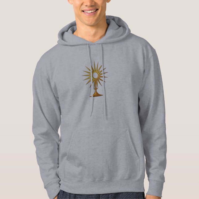 Holy Eucharist in golden Monstrance Hoodie (Front)
