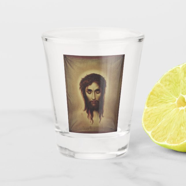 Holy Face of Jesus Christ Shot Glass (Front)