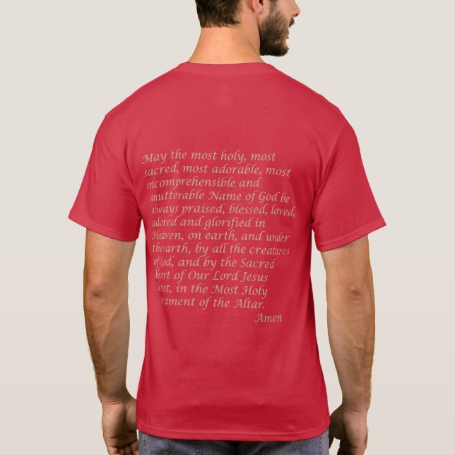 Holy Face of Jesus T Shirt (Back)