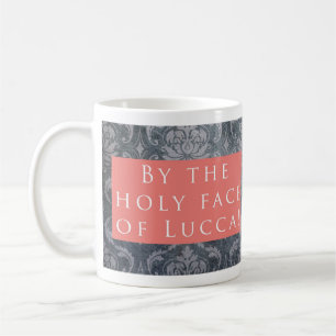 Holy Face of Lucca! Pattern Pink Coffee Mug