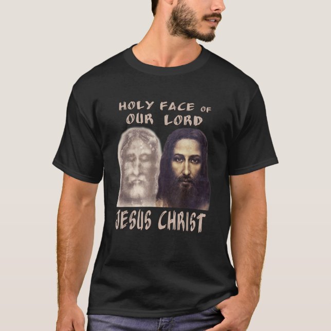 Holy Face Our Lord Jesus Christ Shroud Turin Recon T-Shirt (Front)