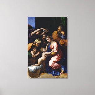 Holy Family , 1518 Canvas Print