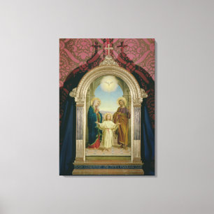 Holy Family, 1898 (tempera on panel) Canvas Print