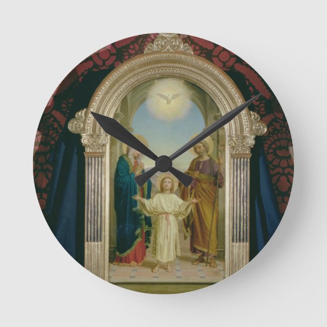 Holy Family, 1898 (tempera on panel) Round Clock (Front)