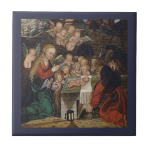 Holy Family and Cherubs Tile