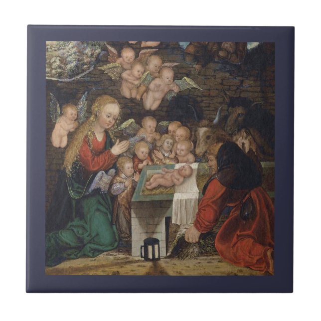 Holy Family and Cherubs Tile (Front)