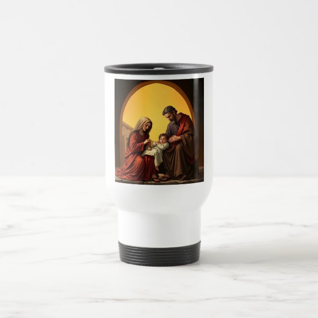 Holy Family, Baby Jesus Mary and Joseph Travel Mug (Center)
