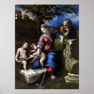 Holy Family Below the Oak - Raphael - c1518 Poster
