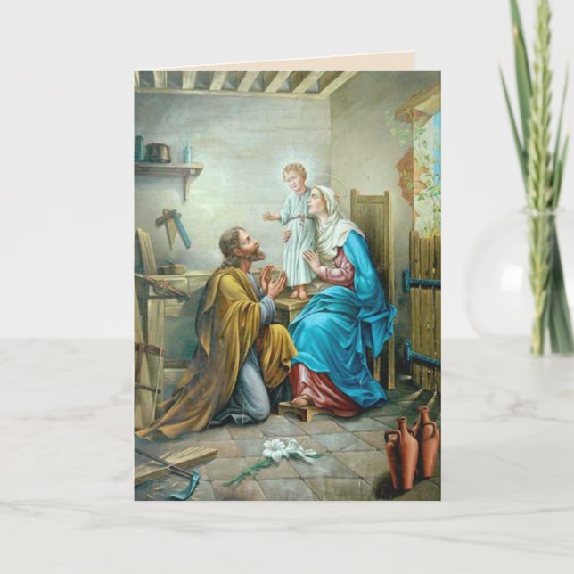 Holy Family Birthday Special Occasion Catholic Card (Front)