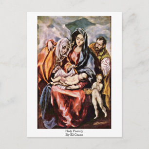 Holy Family By El Greco Postcard