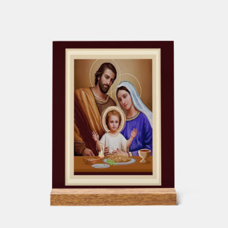 Holy Family Catholic art Acrylic Sign