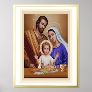 Holy Family Catholic art Foil Prints