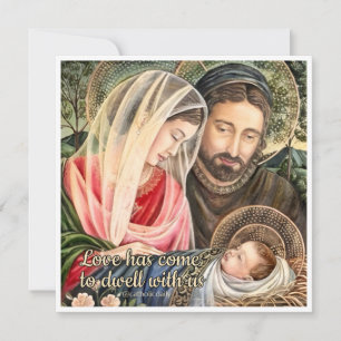 Holy Family Catholic Christmas Card