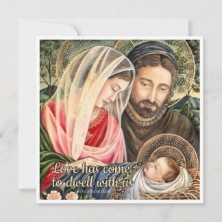 Holy Family Catholic Christmas Card