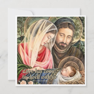 Holy Family Catholic Christmas Ornament Holiday Card