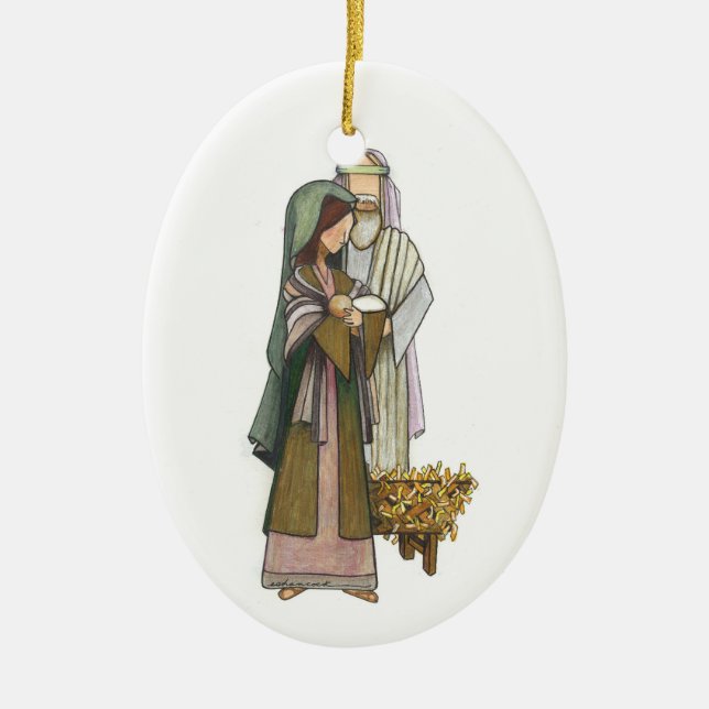 Holy Family Ceramic Tree Decoration (Front)