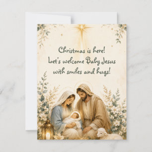 Holy Family Christmas Bles Religious Greeting Card