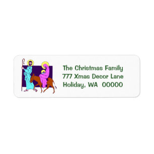 Holy Family Christmas Card Return Address Stickers