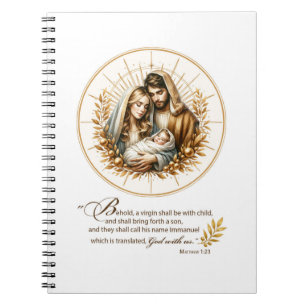 Holy Family Christmas Immanuel God With Us Notebook