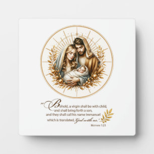 Holy Family Christmas Immanuel God With Us Plaque