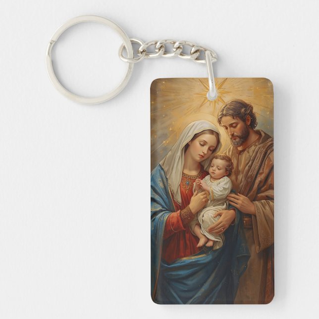 Holy Family Christmas Keychain (Front)