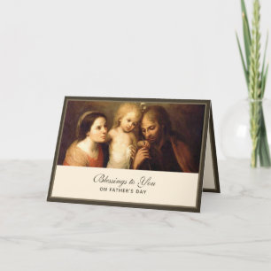 Holy Family Fathers Day Catholic Religious Card