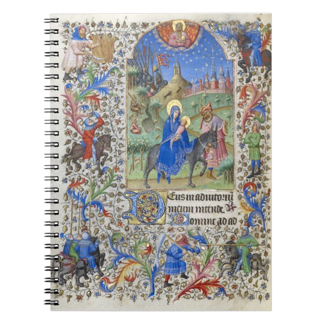 Holy Family Flight into Egypt Mediaeval Manuscript Notebook (Front)