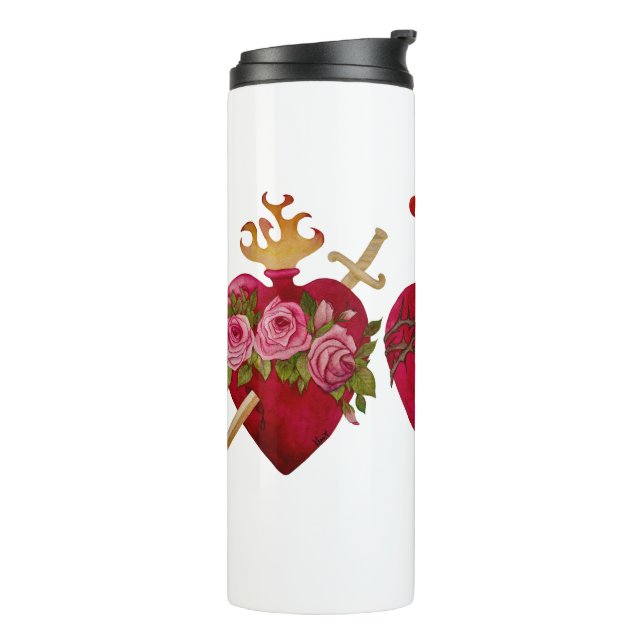 Holy Family Hearts Thermal Tumbler (Rotated Left)