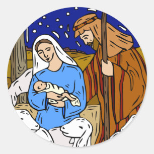 Holy Family Holiday Season Design Envelope Seals
