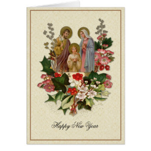 Holy Family Jesus Mary Joseph Religious New Year