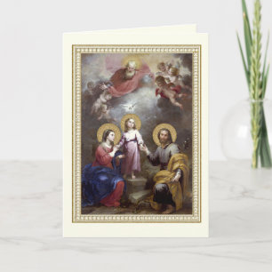Holy Family Jesus Mary Joseph Religious Vintage Card