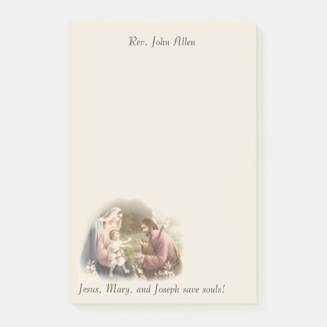 Holy Family Jesus Mary St. Joseph Customise Post-it Notes (Front)