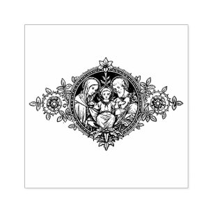 Holy Family Jesus Mary St. Joseph Rubber Stamp
