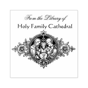 Holy Family Jesus Mary St. Joseph Rubber Stamp