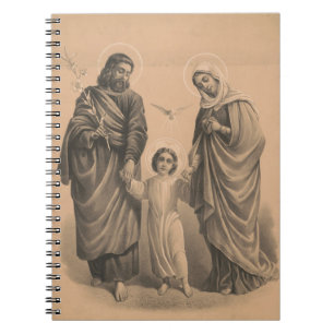 Holy Family Jesus Mary St. Joseph Vintage Notebook