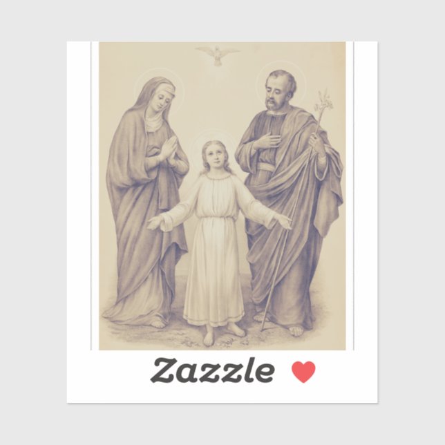 Holy Family Jesus, Virgin Mary and Saint Joseph  (Sheet)