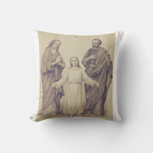 Holy Family Jesus, Virgin Mary and Saint Joseph  Cushion