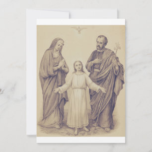 Holy Family Jesus, Virgin Mary and Saint Joseph  Invitation