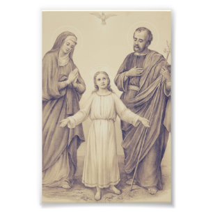 Holy Family Jesus, Virgin Mary and Saint Joseph Photo Print