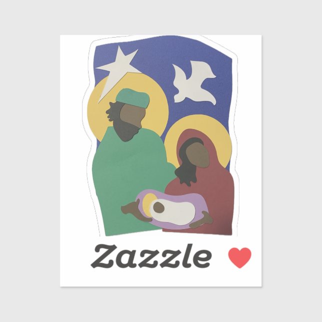 Holy Family Nativity Christmas Stickers (Sheet)
