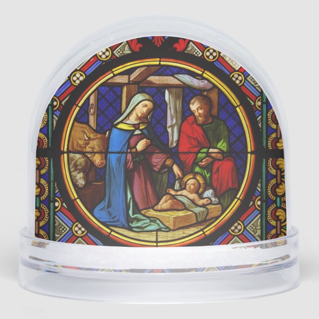 Holy Family Nativity Scene Snow Globe (Front)