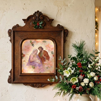 Holy Family Nativity Winter Poinsettia TMF26 Tissue Paper