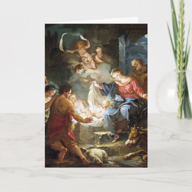 Holy Family Nativy Photo Religious Christmas  Holiday Card (Front)