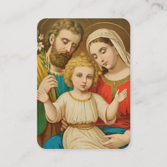 Holy Family Prayer Card with Family Blessing (Front)