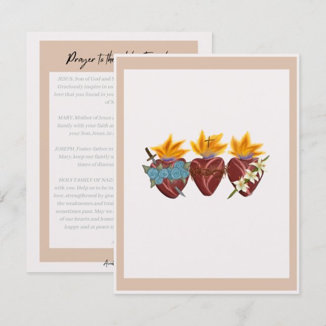 Holy Family Prayer Cards - 10 pack (Front/Back)