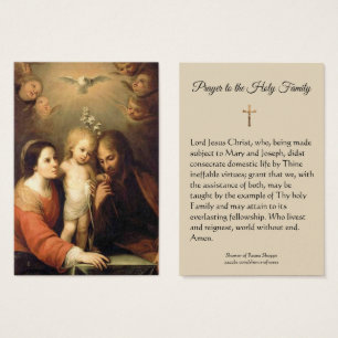 Holy Family Prayer Jesus Mary St. Joseph Holy Card