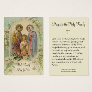 Holy Family Prayer Jesus Mary St. Joseph Holy Card