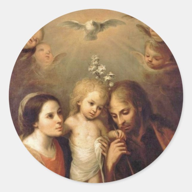 Holy Family - Sacrada Familia Classic Round Sticker (Front)
